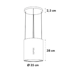 Barett Inselabzugshaube Ø35cm Umluft 558 M³/h LED Aktivkohlefilter -Küchengeräte 10035165 yy 0009 logo