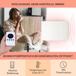 Wonderwall Air Infinite 580 Infrarotheizung 90x60cm 580W Fernbedienung -Küchengeräte 10035169 de 0003 usp