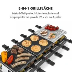 Fonduelette XL 3-in-1 Raclettegrill Fondue Naturstein 1650W 12 Pers -Küchengeräte 10035220 de 0003 logo