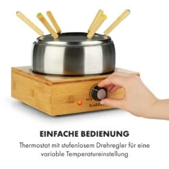 Bambus Fondue Edelstahl-Topf 800W -Küchengeräte 10035221 de 0005 logo