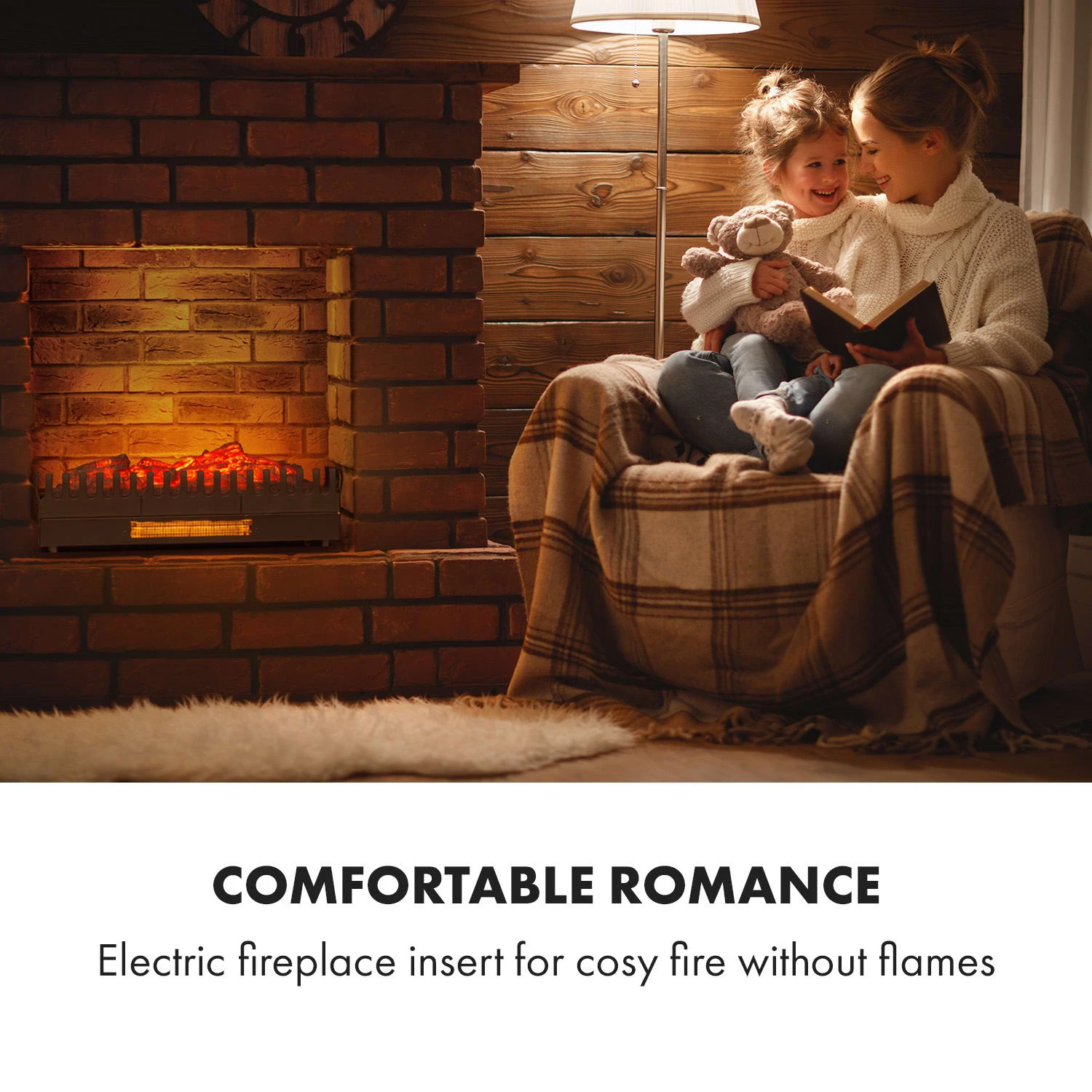 Kamini FXL Elektrischer Kamin Kamineinsatz 1000/2000W 2W LED Schwarz 2 Kamini FXL Elektrischer Kamin Kamineinsatz 1000/2000W 2W LED Schwarz – Bild 2