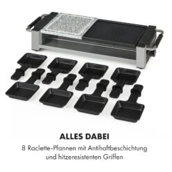 Bistecca Raclette 1200W Metall / Stein 8 Personen Kontroll-LED -Küchengeräte 10035293 de 0006 logo