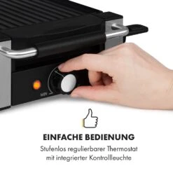 Bistecca Raclette 1200W Metall / Stein 8 Personen Kontroll-LED -Küchengeräte 10035293 de 0007 logo