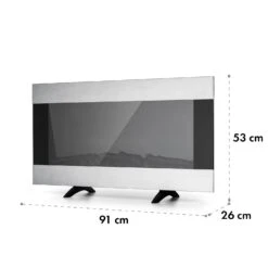 Basel Illumine Elektrokamin Flammenillusion 2000 W 2 Stufen Dimmbar -Küchengeräte 10035297 yy 0009 logo Klarstein Basel Illumine Elektrokamin