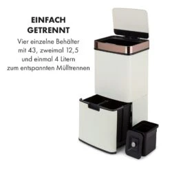 Royal Trash Rose Gold Sensor-Mülleimer 72 Liter Edelstahl -Küchengeräte 10035364 de 0003 logo