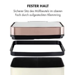 Royal Trash Rose Gold Sensor-Mülleimer 72 Liter Edelstahl -Küchengeräte 10035364 de 0009 logo