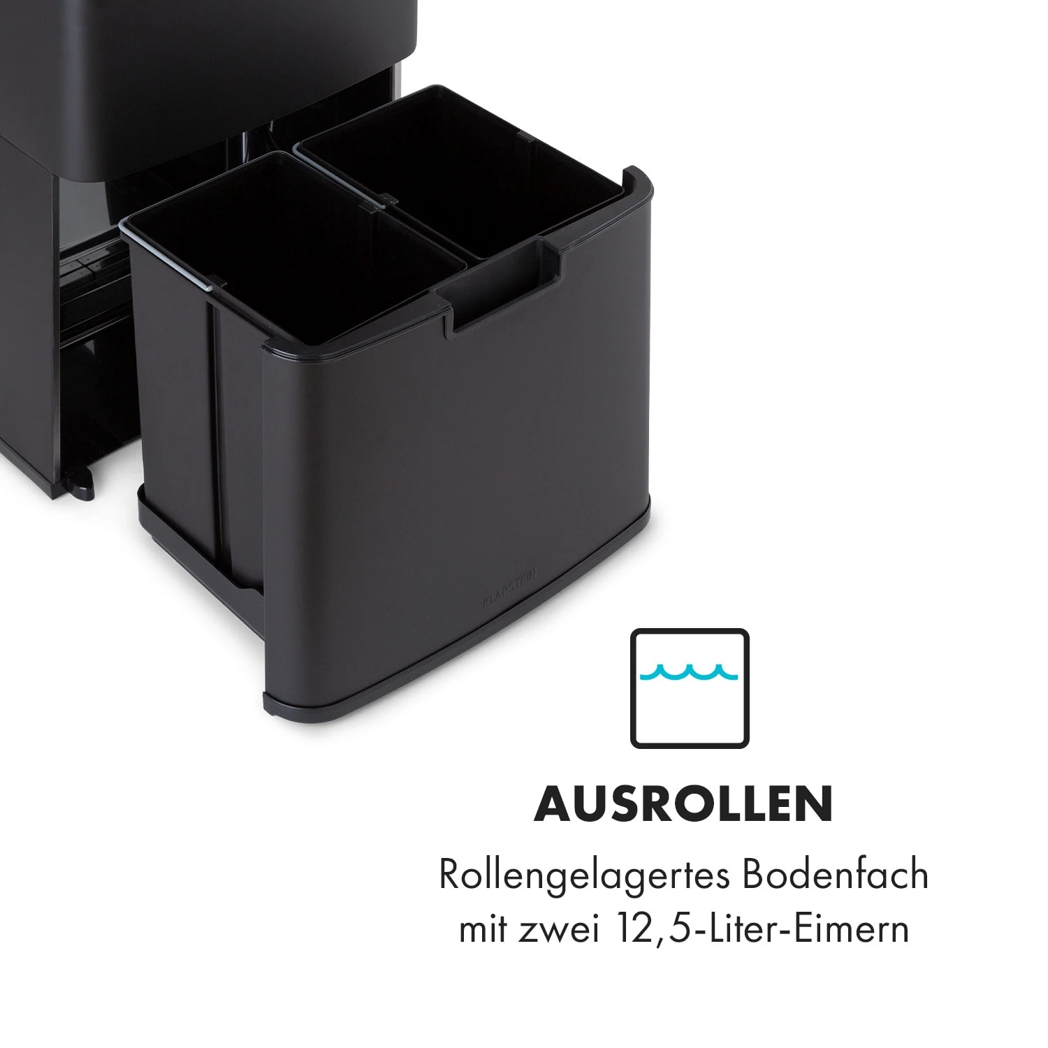 Royal Trash Matte Black Sensor-Mülleimer 72 Liter Edelstahl 5 Royal Trash Matte Black Sensor-Mülleimer 72 Liter Edelstahl – Bild 5