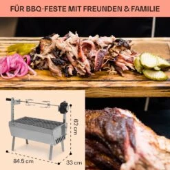 Sauenland Mini Rotisserie-Grill Drehspieß 4W 12kg Max. Edelstahl -Küchengeräte 10035371 de 0006 usp
