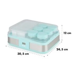 Gaia Greek Joghurt-Maker 1,26 L 6 Gläser Inkl. Sieb-Box -Küchengeräte 10035435 yy 0008 logo Klarstein Gaia Greek Joghurtmaker mint