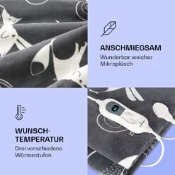 Dr. Watson XXL Heizdecke 3 Stufen Waschbar 200x180cm Coral Fleece -Küchengeräte 10035503 de 0003 logo