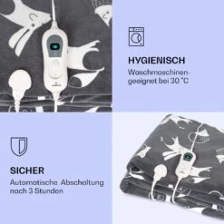 Dr. Watson XXL Heizdecke 3 Stufen Waschbar 200x180cm Coral Fleece -Küchengeräte 10035503 de 0004 logo