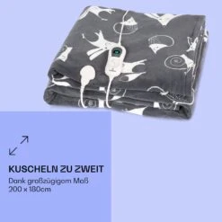 Dr. Watson XXL Heizdecke 3 Stufen Waschbar 200x180cm Coral Fleece -Küchengeräte 10035503 de 0005 logo