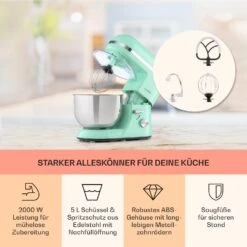 Bella Elegance Küchenmaschine 2000W 2,7PS 5,2 Ltr Edelstahl BPA-frei -Küchengeräte 10035520 de 0003 usp