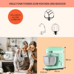 Bella Elegance Küchenmaschine 2000W 2,7PS 5,2 Ltr Edelstahl BPA-frei -Küchengeräte 10035520 de 0005 usp