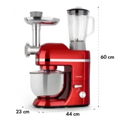 Lucia Elegance Küchenmaschine Mixer Fleischwolf 2000W BPA-frei -Küchengeräte 10035641 yy 0009 logo Klarstein Lucia Elegance Kuechenmaschine rot
