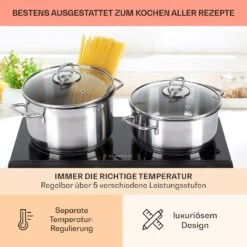 Cookbuddy Doppel-Kochfeld 2400W 5 Leistungsstufen Glaskeramik -Küchengeräte 10035705 de 0005 usp