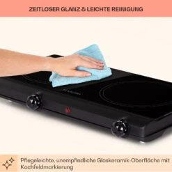 Cookbuddy Doppel-Kochfeld 2400W 5 Leistungsstufen Glaskeramik -Küchengeräte 10035705 de 0007 usp