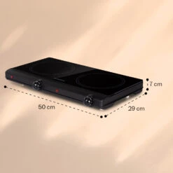 Cookbuddy Doppel-Kochfeld 2400W 5 Leistungsstufen Glaskeramik -Küchengeräte 10035705 yy 0011 dimensions