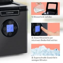 Icemeister 2G Eiswürfelmaschine 12kg/24h LC-Display Edelstahl 10 Icemeister 2G Eiswürfelmaschine 12kg/24h LC-Display Edelstahl -Küchengeräte 10035712 de 0004 usp