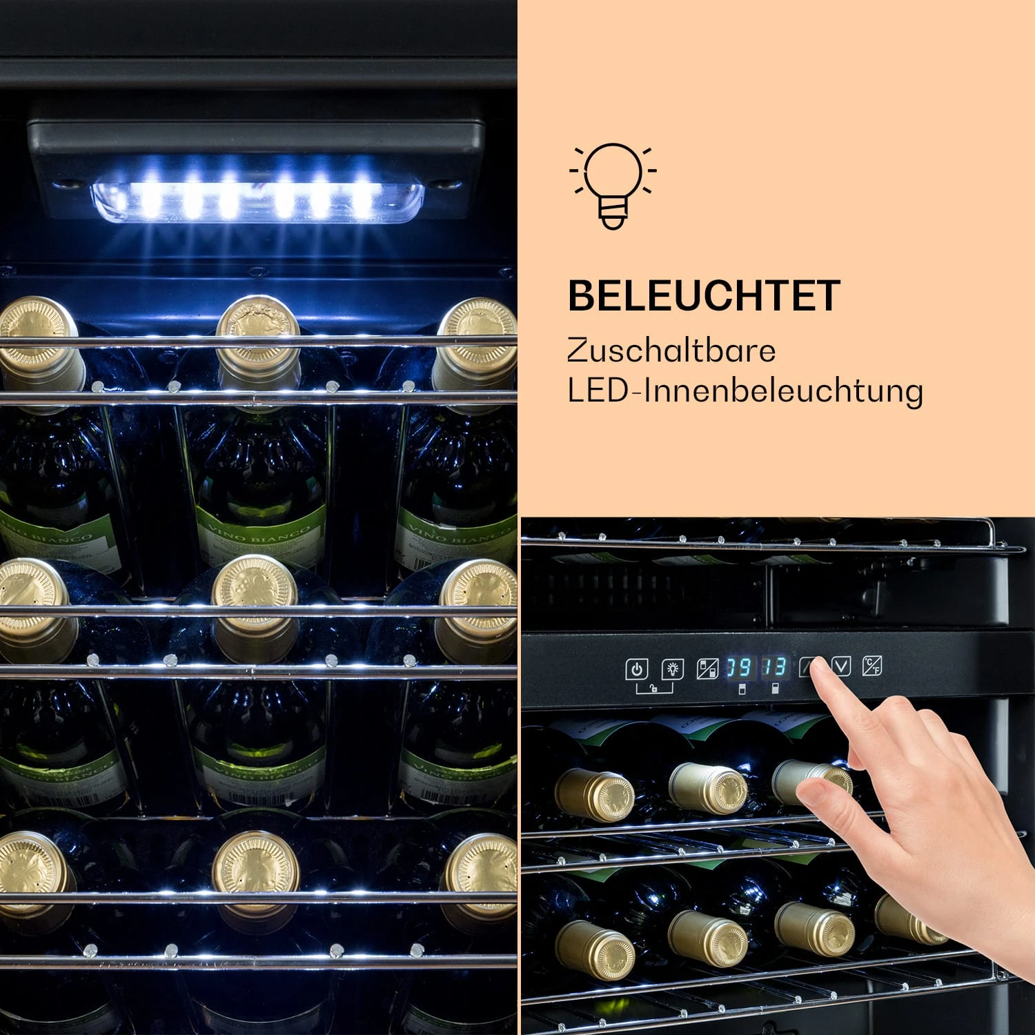 Shiraz 29 Duo Weinkühlschrank 2 Zonen 80L/29 Flaschen 5-22°C Touch 5 Shiraz 29 Duo Weinkühlschrank 2 Zonen 80L/29 Flaschen 5-22°C Touch – Bild 5