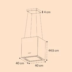 Kronleuchter Inselabzugshaube 596m³/h LED-Panel EEK A -Küchengeräte 10035974 yy 0007 logo