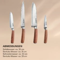 Kaito Damaszener Messerset 4-teilig Extra Scharf Griffe Aus Rosenholz -Küchengeräte 10036059 de 0006 logo
