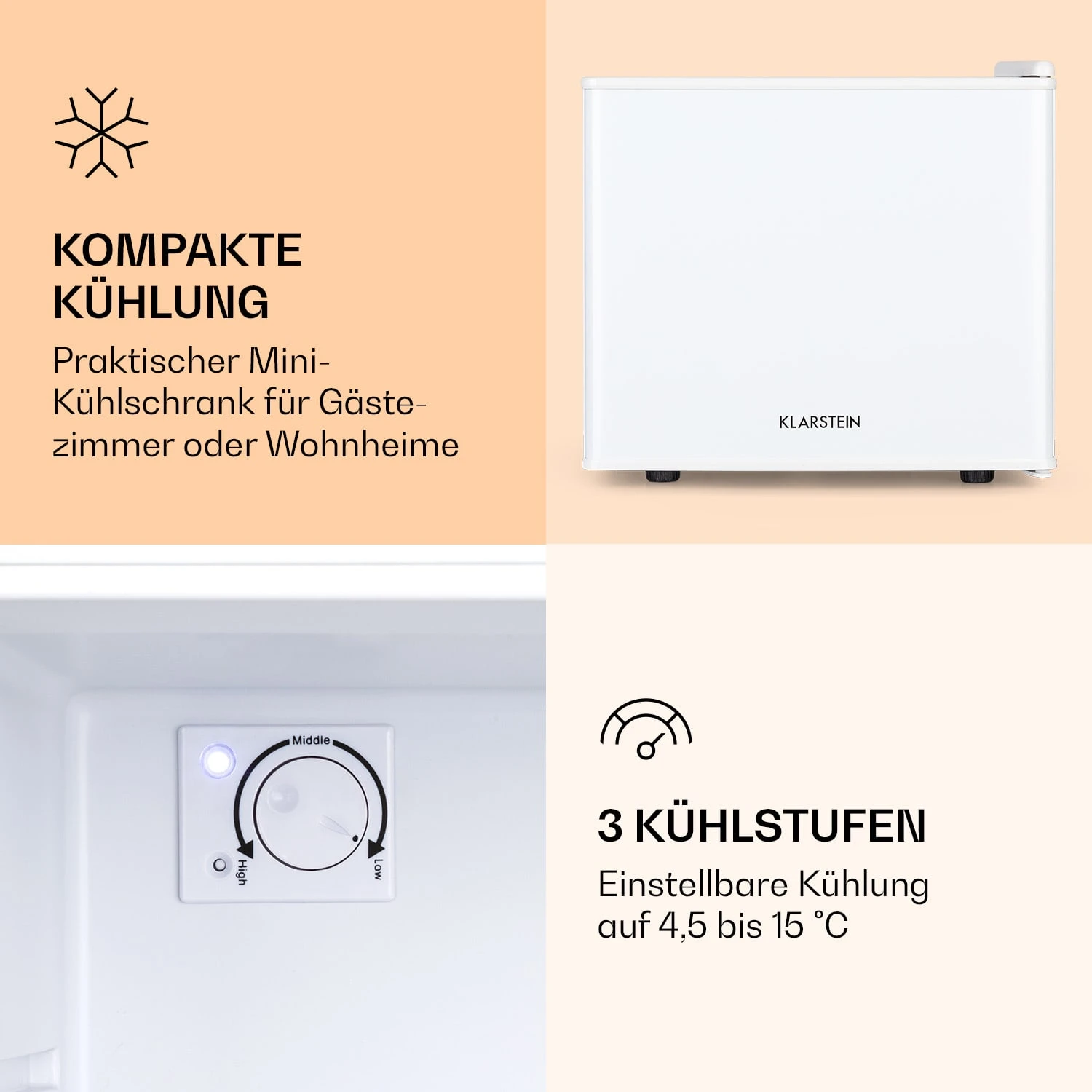 Geheimversteck Mini-Kühlschrank 2 Ebenen 17Ltr. 26dB Thermoelektrisch 5 Geheimversteck Mini-Kühlschrank 2 Ebenen 17Ltr. 26dB Thermoelektrisch – Bild 5