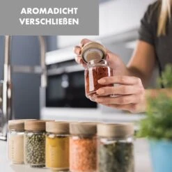 Glaswerk Cassia Gewürzgläser 6 St. 130 Ml Borosilikatglas Holzdeckel Luftdicht -Küchengeräte 10036357 de 0004 logo