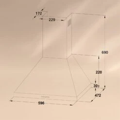 Victoria Dunstabzugshaube 60cm Retro-Design 644,5m³/h 2 LED-Lampen -Küchengeräte 10036449 de 0006 logo
