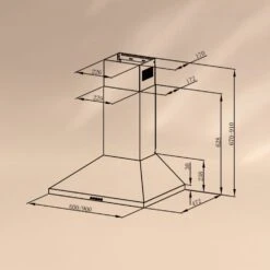 Victoria 90 Dunstabzugshaube 90cm Retro-Design 644,5m³/h 2 LED-Lampen -Küchengeräte 10036450 yy 0006 logo