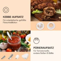 Mighty Mince Elektrischer Fleischwolf 500 - 1361 Watt 3 Lochscheiben 11 Mighty Mince Elektrischer Fleischwolf 500 - 1361 Watt 3 Lochscheiben -Küchengeräte 10036478 de 0004 logo