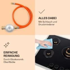 Goldflame 5 Prime Gaskochfeld 5-flammig Messing-Brenner Glaskeramik -Küchengeräte 10037808 de 0006 logo