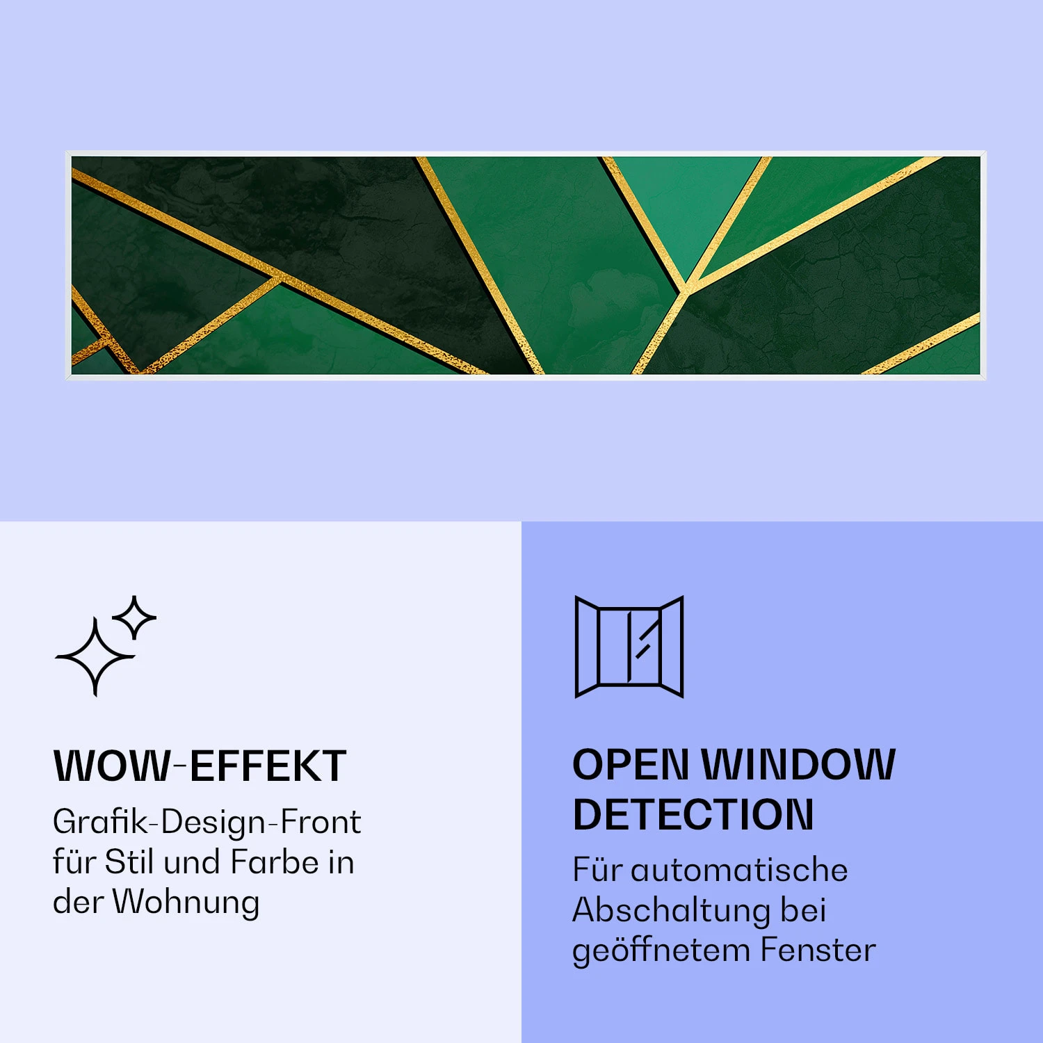 Wonderwall Air Art Smart Infrarotheizung Grüne Linie 120x30cm 350W 6 Wonderwall Air Art Smart Infrarotheizung Grüne Linie 120x30cm 350W – Bild 6