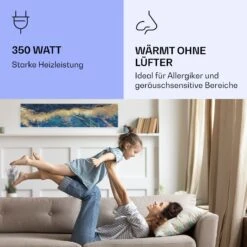 Wonderwall Air Art Smart Infrarotheizung Blauer Marmor 120x30cm 350W -Küchengeräte 10037850 de 0005 logo