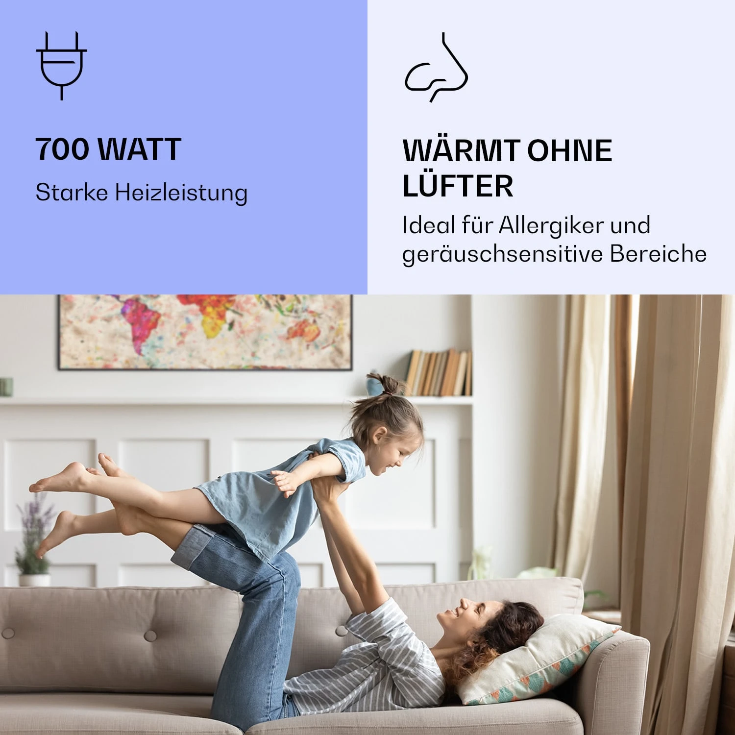 Wonderwall Air Art Smart Infrarotheizung Farbige Karte 120x60cm 700W 5 Wonderwall Air Art Smart Infrarotheizung Farbige Karte 120x60cm 700W – Bild 5