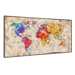Wonderwall Air Art Smart Infrarotheizung Farbige Karte 120x60cm 700W