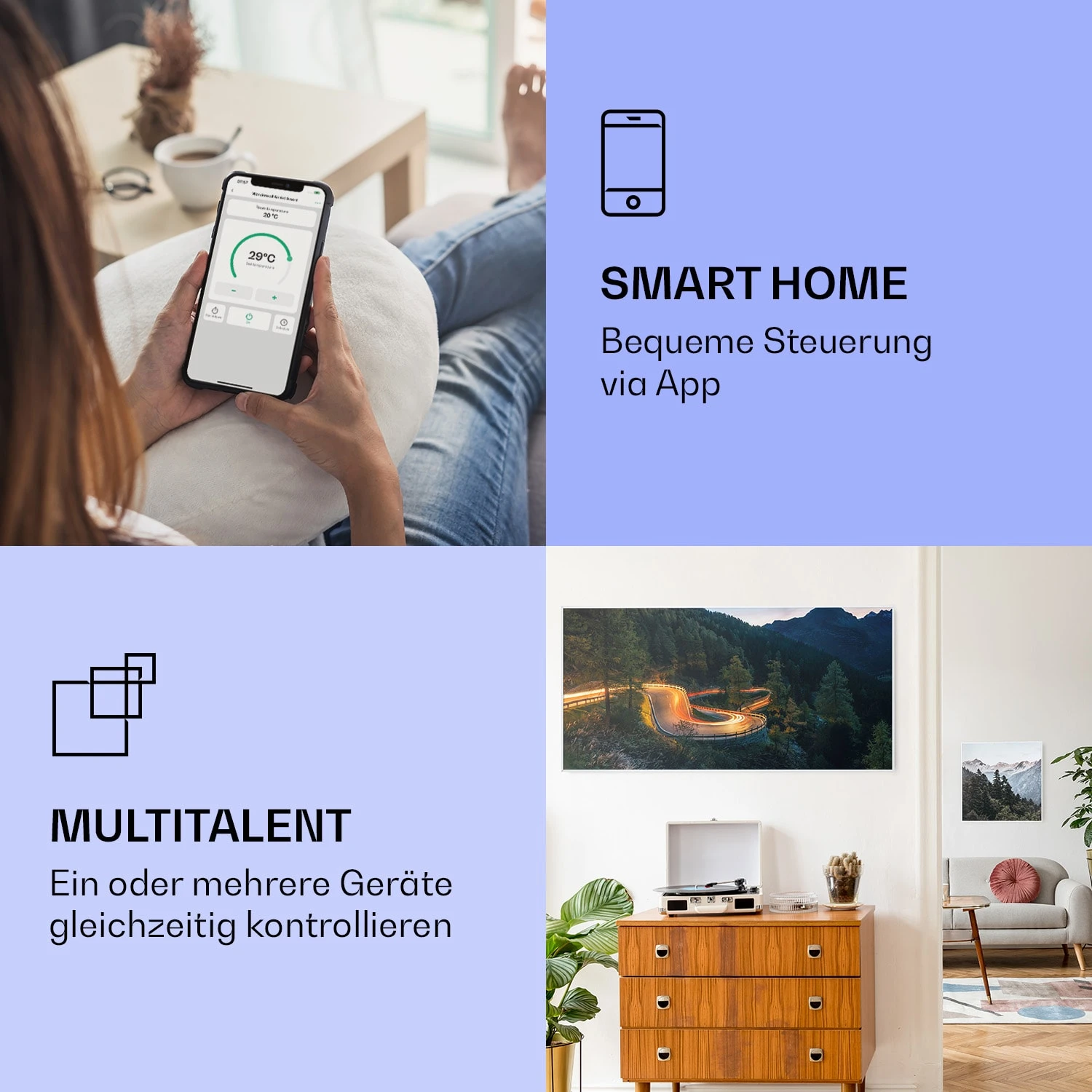 Wonderwall Air Art Smart Infrarotheizung Bergstraße 120x60cm 700W 2 Wonderwall Air Art Smart Infrarotheizung Bergstraße 120x60cm 700W – Bild 2