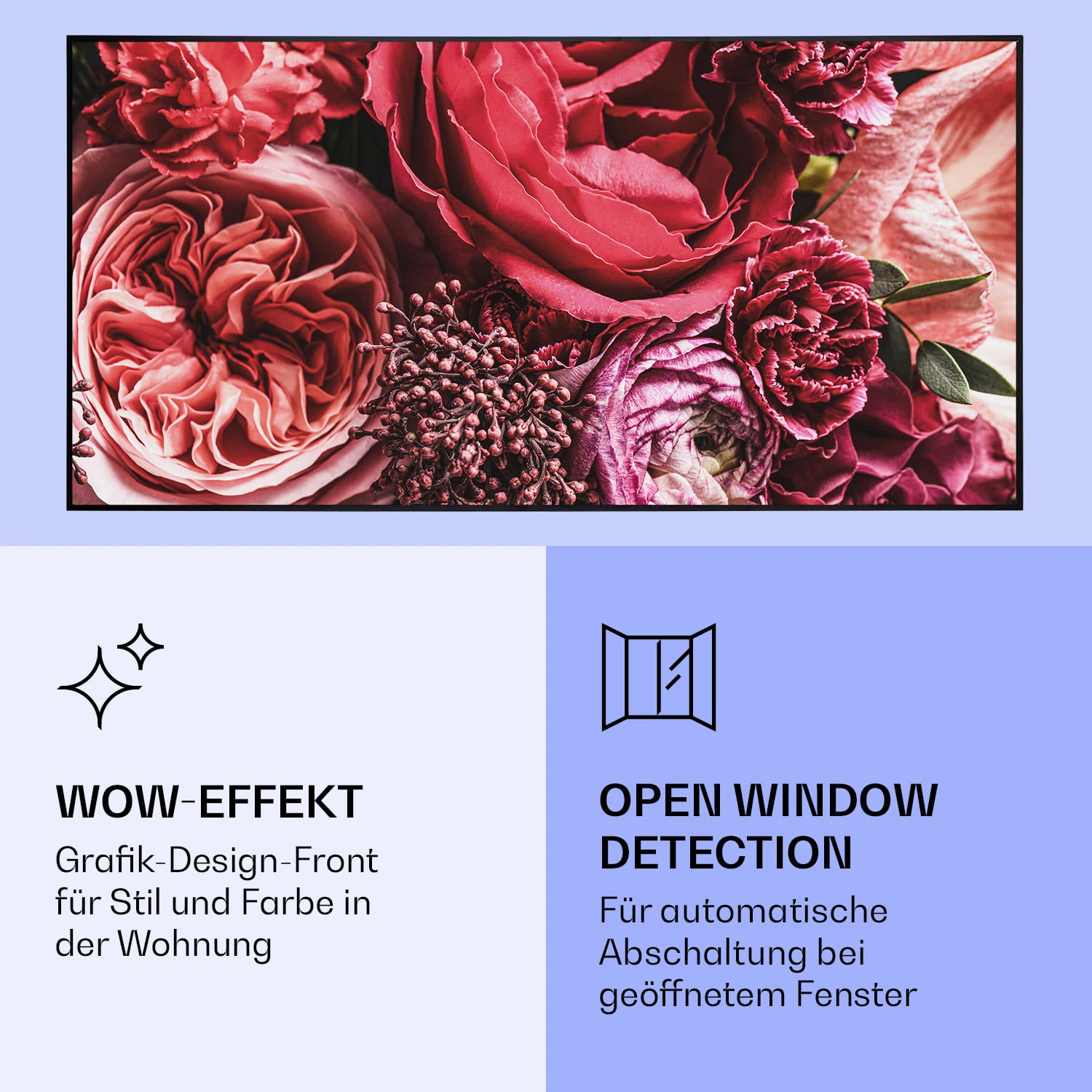 Wonderwall Air Art Smart Infrarotheizung Blume 120x60cm 700W 6 Wonderwall Air Art Smart Infrarotheizung Blume 120x60cm 700W – Bild 6