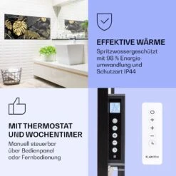 Wonderwall Air Art Smart Infrarotheizung Schwarzes Blatt 120x60cm 700W -Küchengeräte 10037921 de 0004 logo