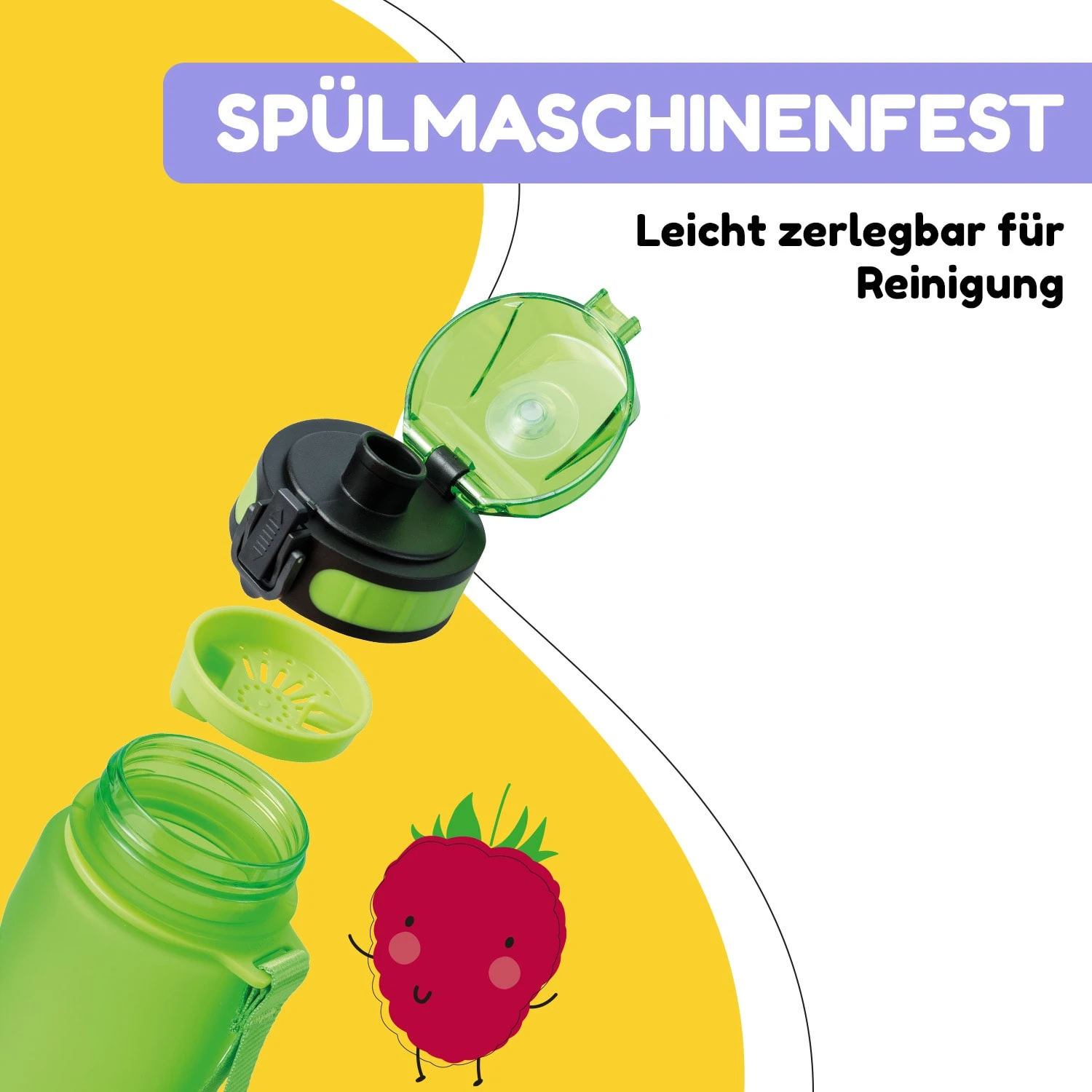 Schmatzfatz Trinkflasche Sportflasche 500 Ml 24 Cm Tritan 4 Schmatzfatz Trinkflasche Sportflasche 500 Ml 24 Cm Tritan – Bild 4