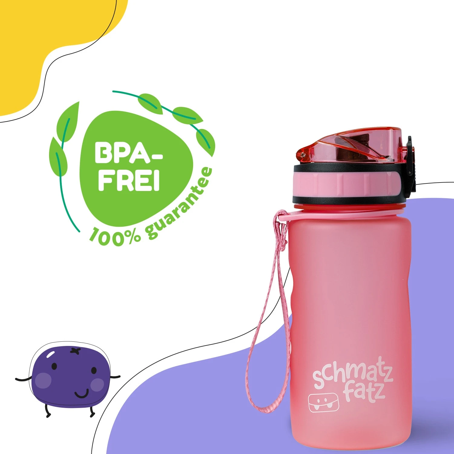 Schmatzfatz Trinkflasche Sportflasche 350 Ml 18 Cm Tritan 2 Schmatzfatz Trinkflasche Sportflasche 350 Ml 18 Cm Tritan – Bild 2