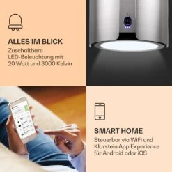 Skyfall Smart Inselabzugshaube Ø45cm Umluft 402m³/h LED -Küchengeräte 10037973 de 0003 logo