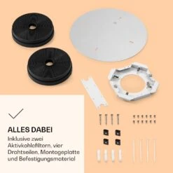 Skyfall Smart Inselabzugshaube Ø45cm Umluft 402m³/h LED -Küchengeräte 10037973 de 0006 logo