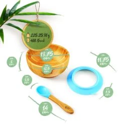 Kindergeschirr Mit Bambusschale Und Löffel 400 Ml Inkl. Saugnapf Ø: 13,7 Cm -Küchengeräte 10038070 yy 0006 logo