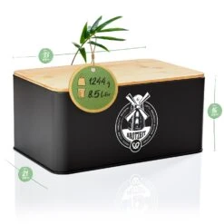 Stigby 2-in-1 Brotkasten Mit Schneidebrett Metallblech Bambus -Küchengeräte 10038084 yy 0007 logo