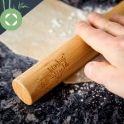 Teigroller 2er-Set 100 % Bambus 30/40 X 3,3 Cm (LxØ) Glatt Bambus -Küchengeräte 10038123 yy 0003 logo