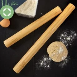 Teigroller 2er-Set 100 % Bambus 30/40 X 3,3 Cm (LxØ) Glatt Bambus -Küchengeräte 10038123 yy 0004 logo
