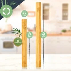 Teigroller 2er-Set 100 % Bambus 30/40 X 3,3 Cm (LxØ) Glatt Bambus -Küchengeräte 10038123 yy 0005 logo