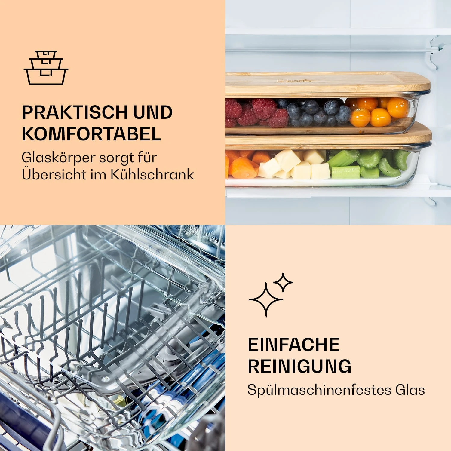 Aufschnittbox Mit Deckel 1 Liter 2er Set Glas Bambus Hitzebeständig 4 Aufschnittbox Mit Deckel 1 Liter 2er Set Glas Bambus Hitzebeständig – Bild 4