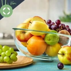 Glasschüssel 1365 Ml Bambusdeckel Verschließbar BPA-frei Größe M -Küchengeräte 10038271 yy 0004 logo